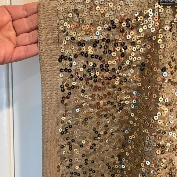 NWT IMAN Gold Global Sequin Chic Wrap - Picture 3 of 9